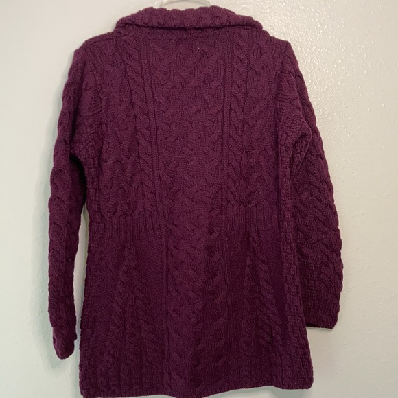 Kilronan Women’s Sweater Merino Wool Zip-Front Sweater Cardigan - Picture 8 of 15